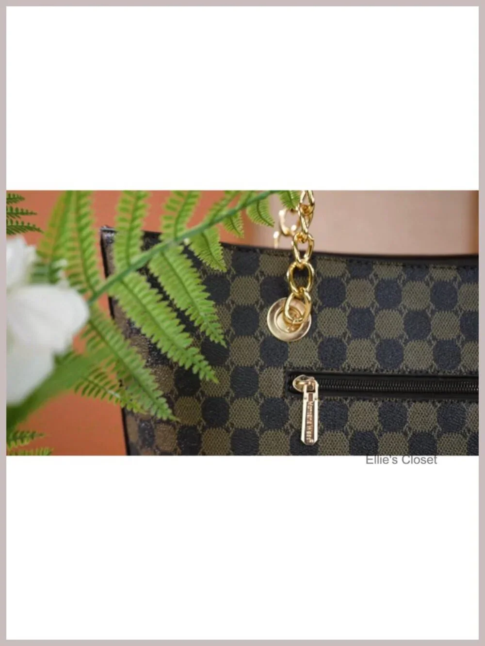 Vegan Leather Chain Top-Handle Satchel Tote Purse with Large Capacity